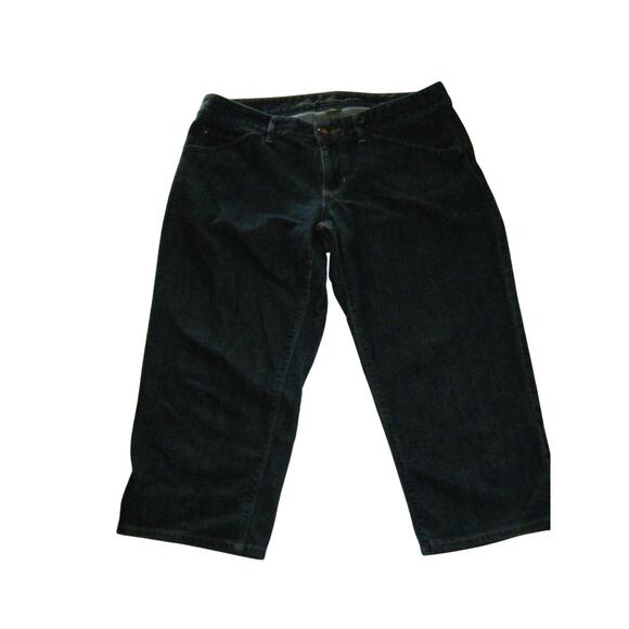 Eddie Bauer Denim - Eddie Bauer Curvy Capri Size P 10 Dark Washed Women's Capris